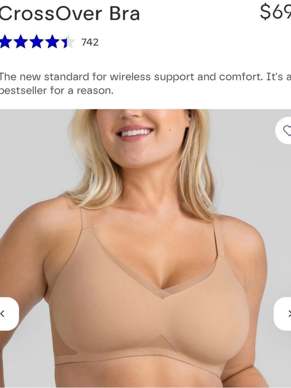 Honeylove Nude Seamless Wireless Bra